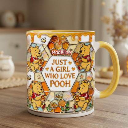 DSNY Just A Girl Who Love Honey Bear - Personalized Accent Mug - Gift For Movie Fans NL122