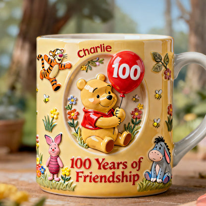 DSNY Honey Bear 100 Years Of Friendship - Personalized Accent Mug - Anniversary Gift For Movie Fans NL122