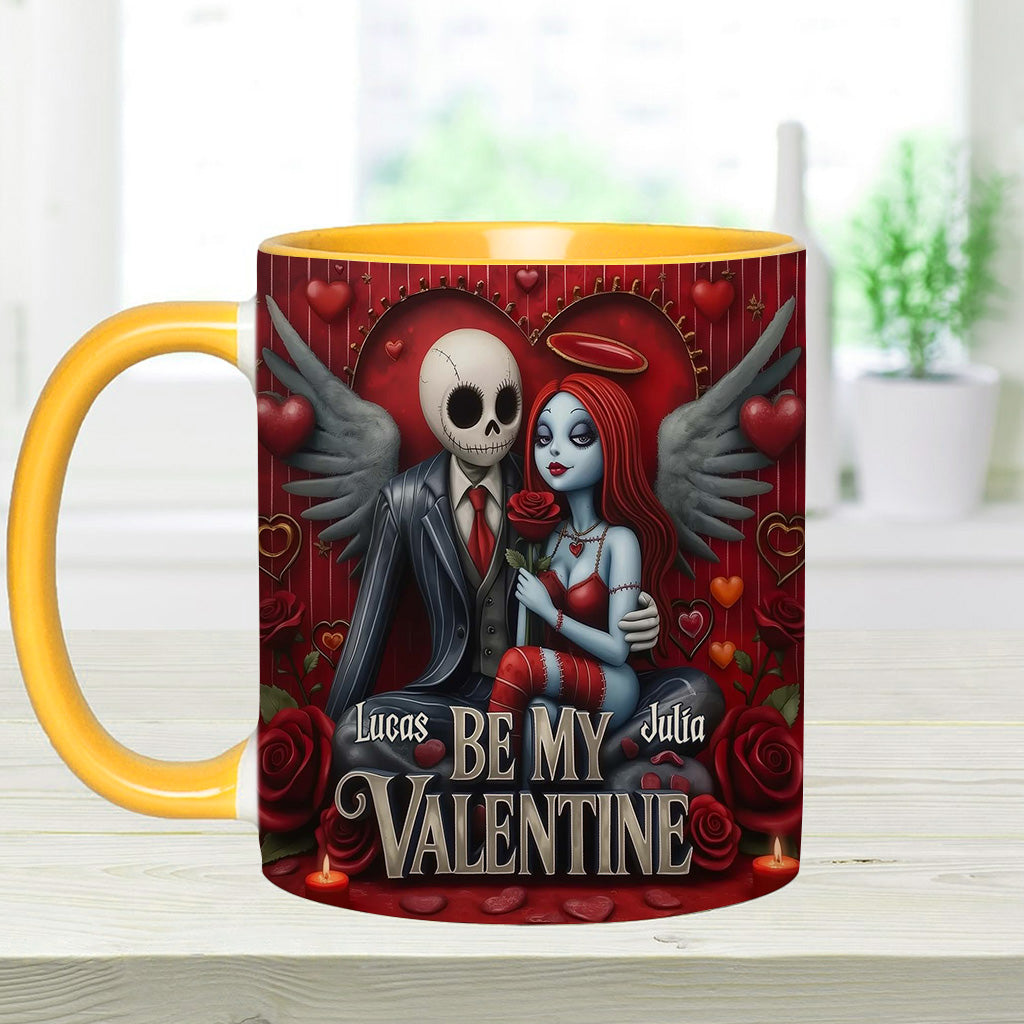 Spooky Be My Valentine - Personalized Accent Mug - Gift For Couples, Movie Fans | NL122