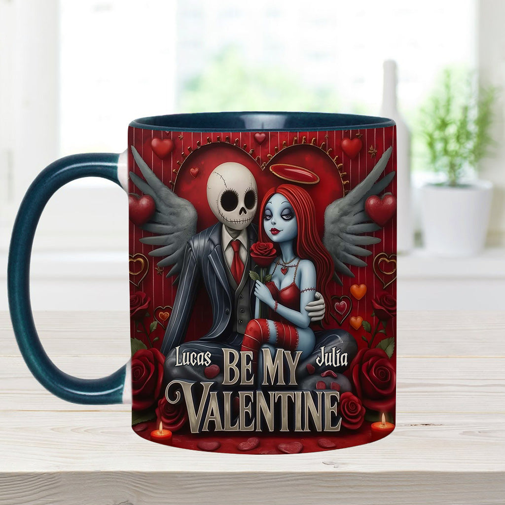 Spooky Be My Valentine - Personalized Accent Mug - Gift For Couples, Movie Fans | NL122