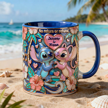 Sti No Return Or Refund - Personalized Accent Mug - Gift For Couple, Fan Movies | HH01
