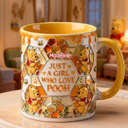 DSNY Just A Girl Who Love Honey Bear - Personalized Accent Mug - Gift For Movie Fans NL122