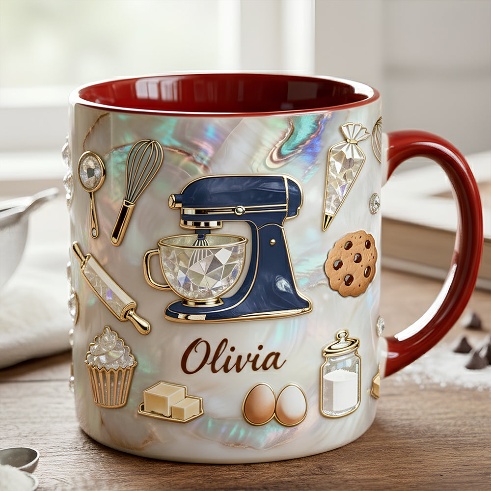 Baker's Dream - Personalized Accent Mug - Gift For Baking Lover | HH01