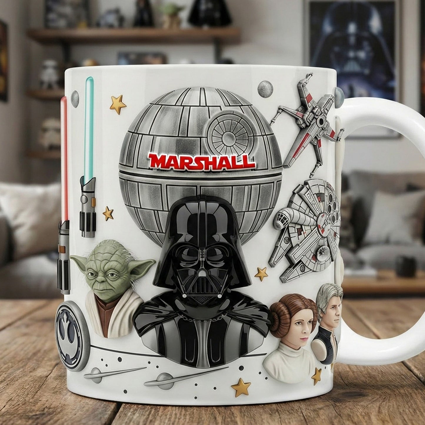 Stwa Dark Side & Legends - Personalized White Edge-to-Edge Mug - Gift For Fan Movies HH01