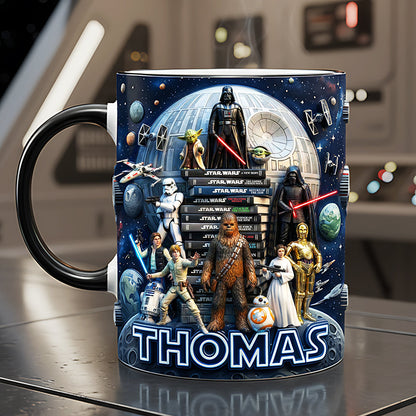 Stwa Galaxy Star Characters - Personalized Accent Mug - Gift For Movie Fans NL122