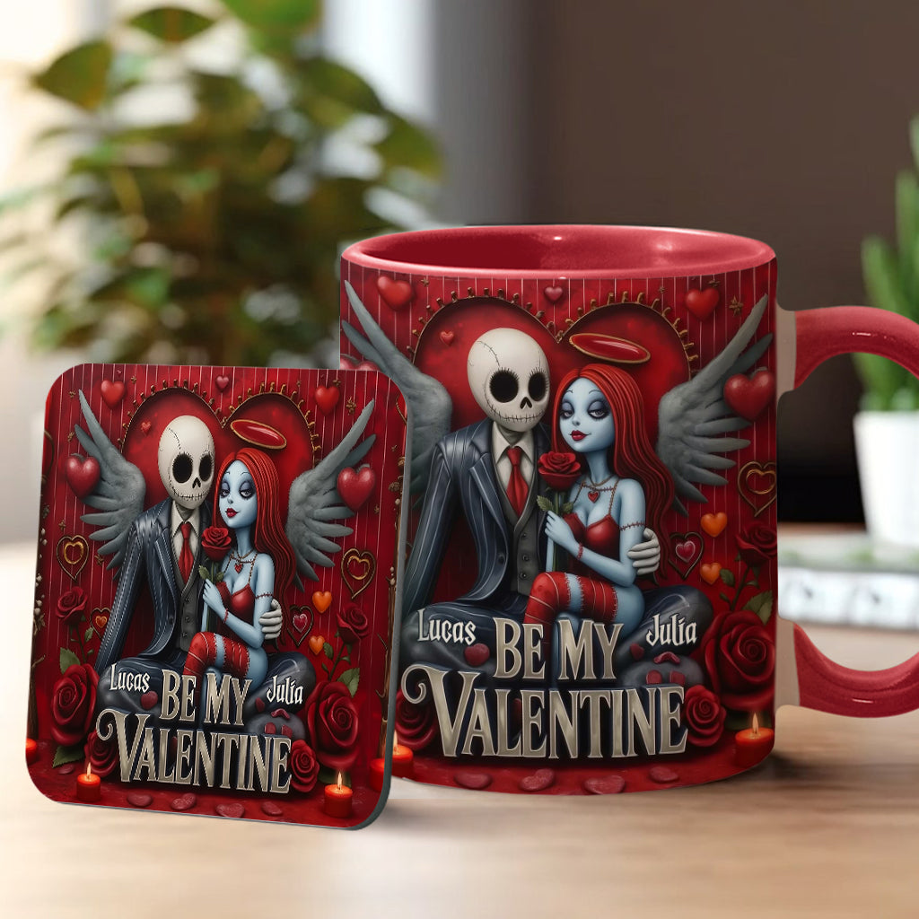 Spooky Be My Valentine - Personalized Accent Mug - Gift For Couples, Movie Fans | NL122
