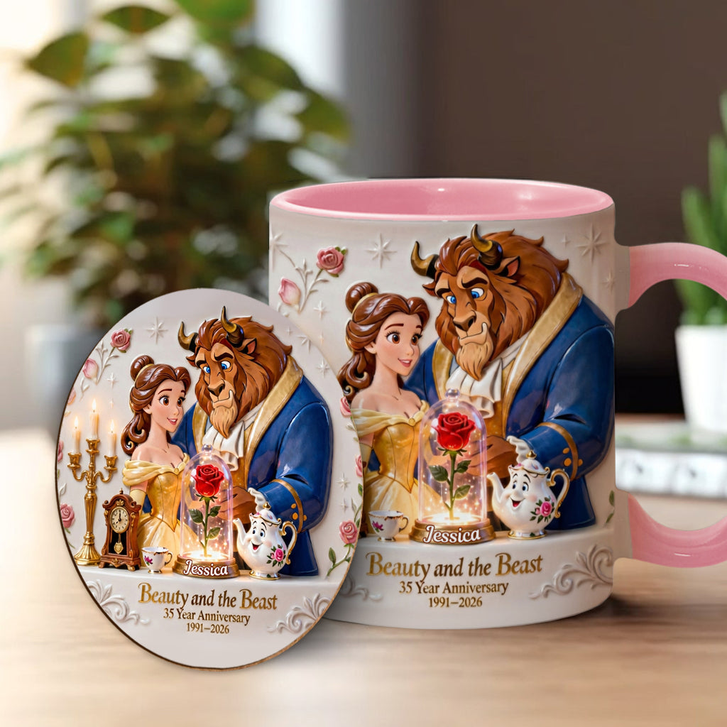 DSNY Fairy Tale 35th Anniversary - Personalized Accent Mug - Gift For Couples, Movie Fans NL122