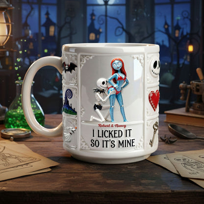 Spooky I Licked It So It's Mine - Personalized Ceramic Mug - Gift For Couples, Movie Fans NL122