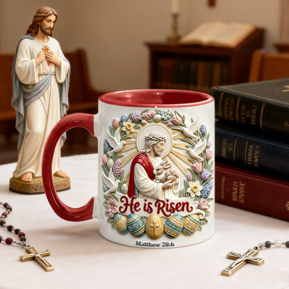 He Is Risen - Personalized Accent Mug - Gift For Christians HH01