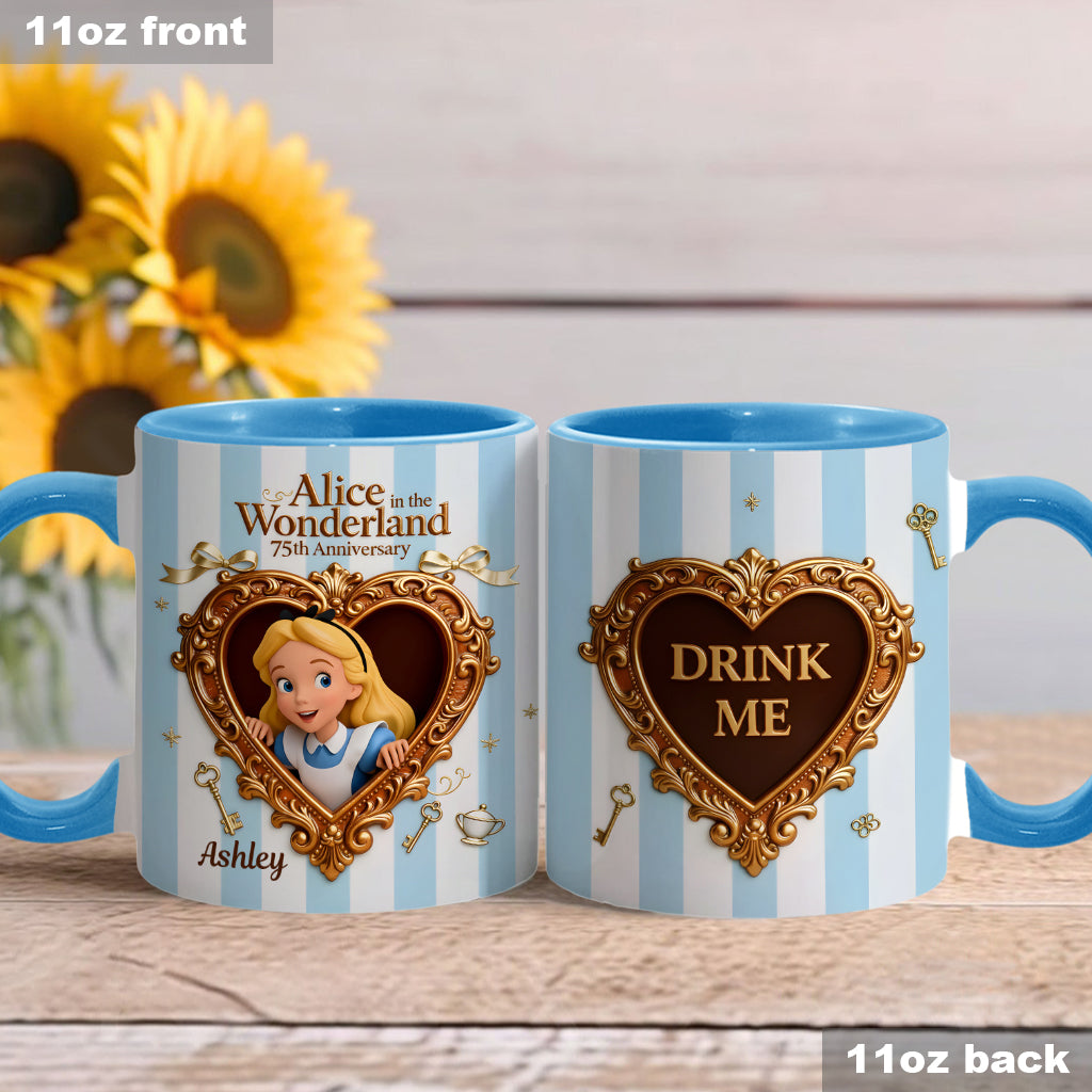 DSNY Girl In Wonderland 76th Anniversary - Personalized Accent Mug - Gift For Movie Fans NL122