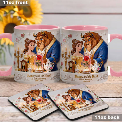 DSNY Fairy Tale 35th Anniversary - Personalized Accent Mug - Gift For Couples, Movie Fans NL122