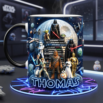 Stwa Galaxy Star Characters - Personalized Accent Mug - Gift For Movie Fans NL122
