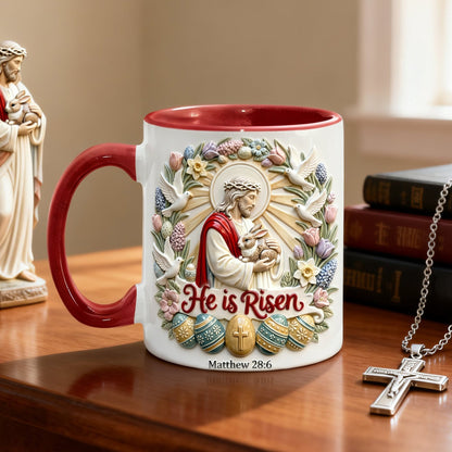 He Is Risen - Personalized Accent Mug - Gift For Christians HH01