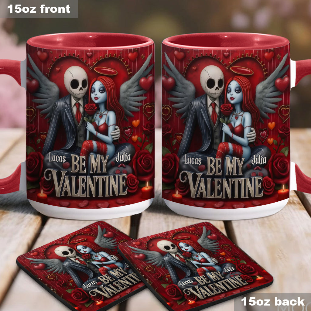 Spooky Be My Valentine - Personalized Accent Mug - Gift For Couples, Movie Fans | NL122