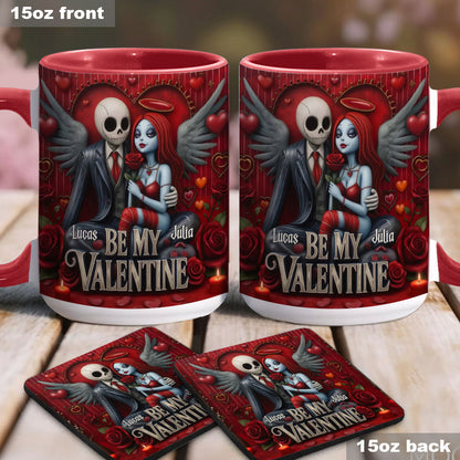 Spooky Be My Valentine - Personalized Accent Mug - Gift For Couples, Movie Fans | NL122