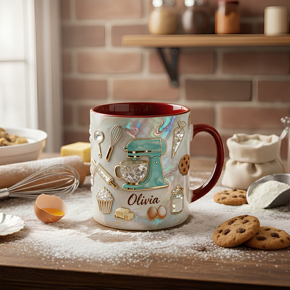 Baker's Dream - Personalized Accent Mug - Gift For Baking Lover | HH01
