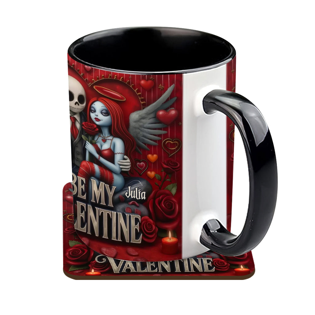 Spooky Be My Valentine - Personalized Accent Mug - Gift For Couples, Movie Fans | NL122
