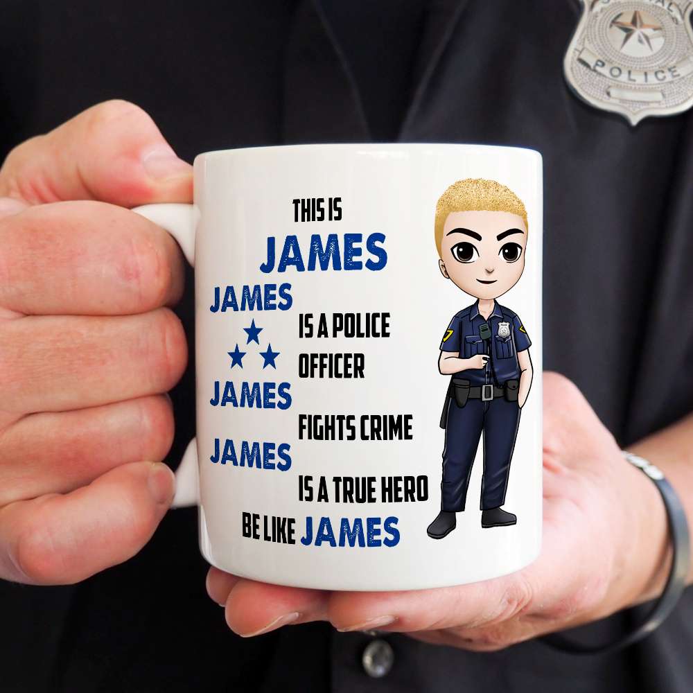 Police Officer Fights Crime True Hero Personalized Mug