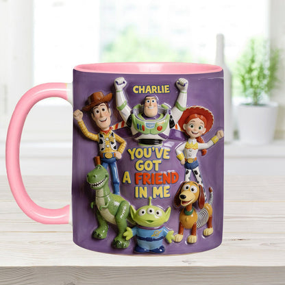 DSNY Cow Boy Story You've Got A Friend In Me - Personalized Accent Mug - Gift For Fan Movies HH01
