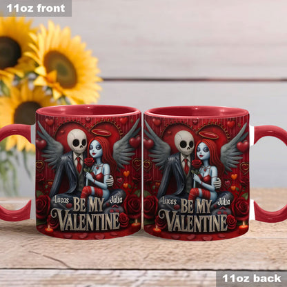 Spooky Be My Valentine - Personalized Accent Mug - Gift For Couples, Movie Fans | NL122