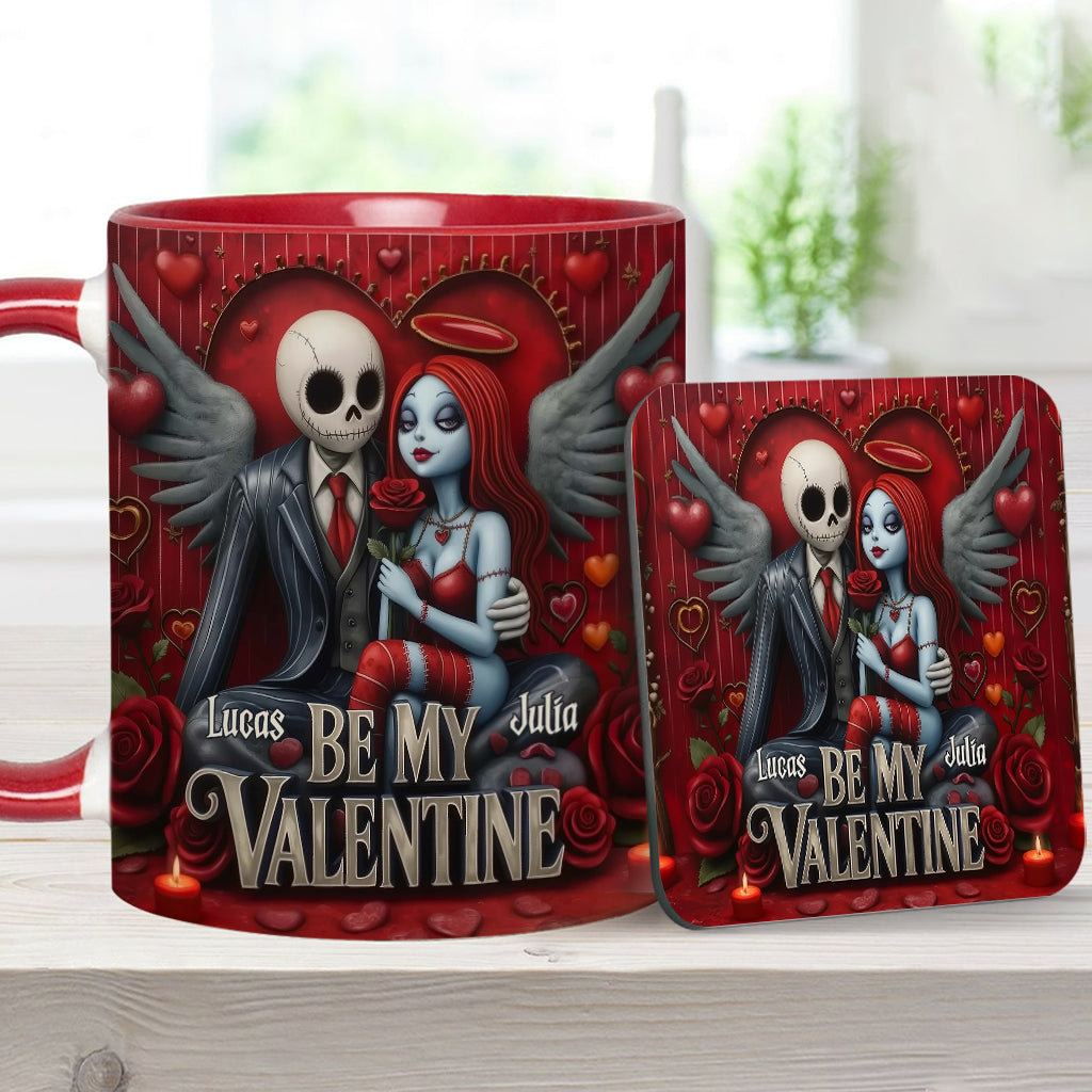 Spooky Be My Valentine - Personalized Accent Mug - Gift For Couples, Movie Fans | NL122