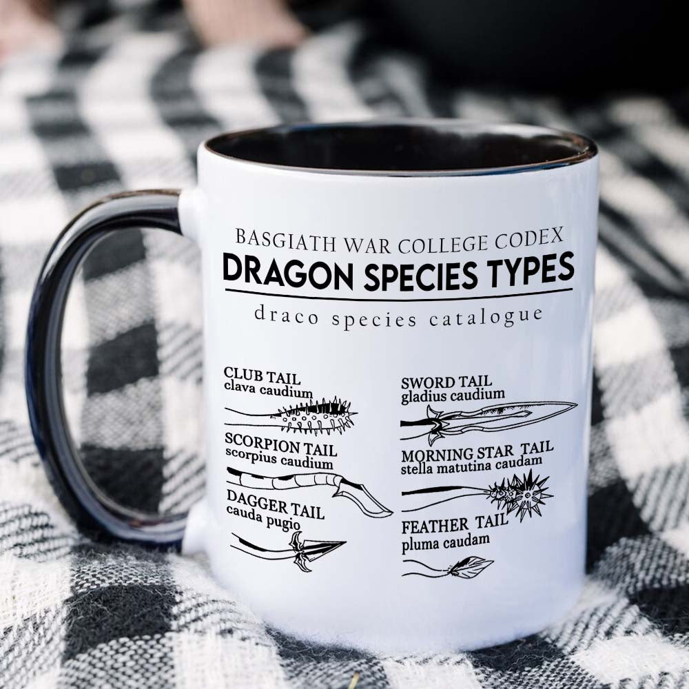 Gifts For Book Lover Coffee Mug Dragon Species Types 03HUHN120324