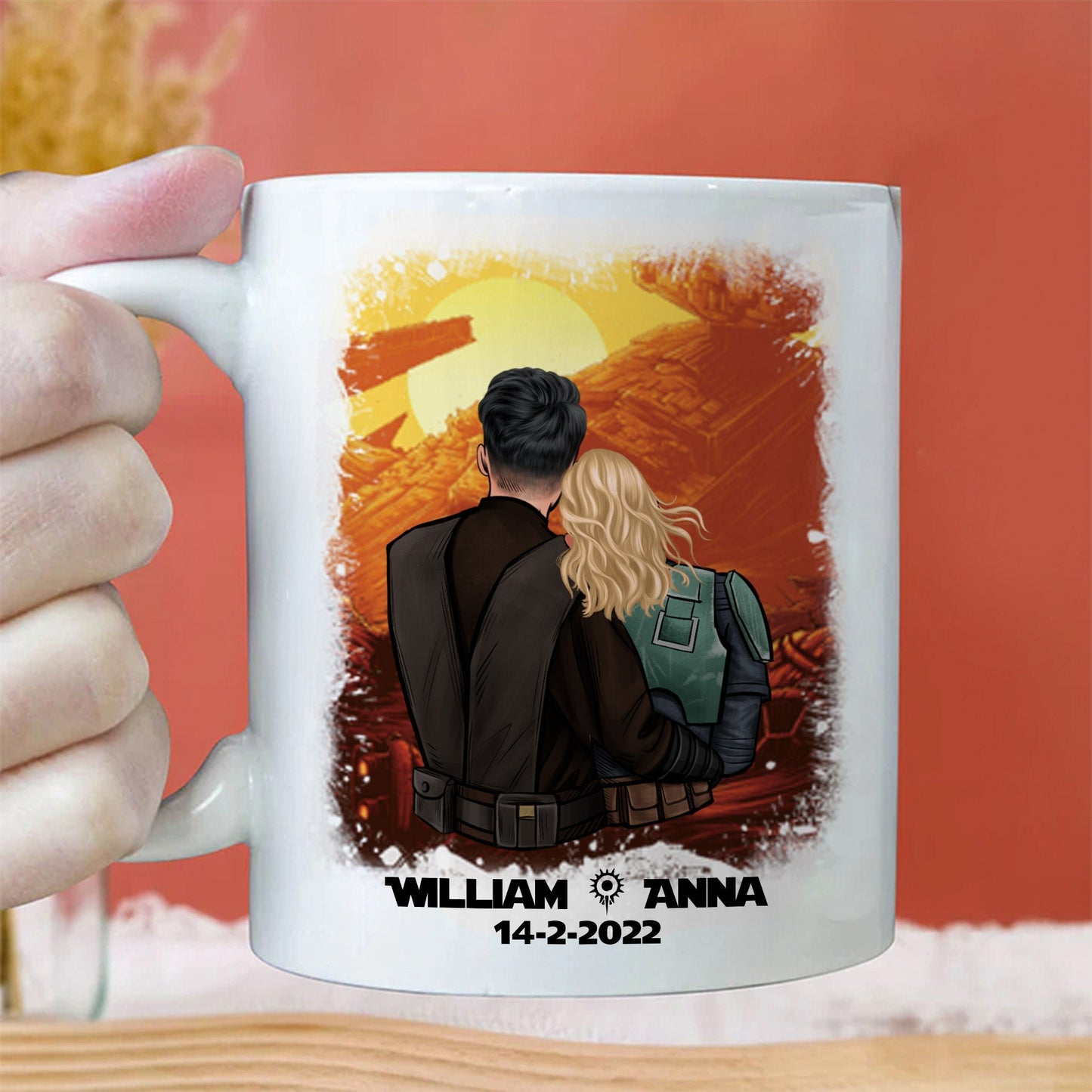 Stwa I Love You To The Death Star And Beyond - Gift For Couple - Personalized Ceramic Mug - CL19 NH96