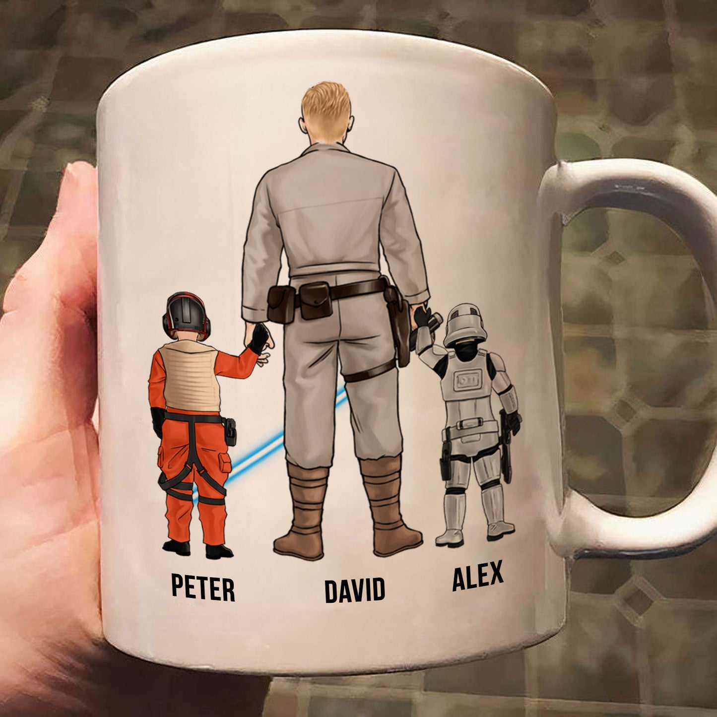 Best Dad In The Galaxy Orange Quote - GIft For Father's Day - Personalized Ceramic Mug