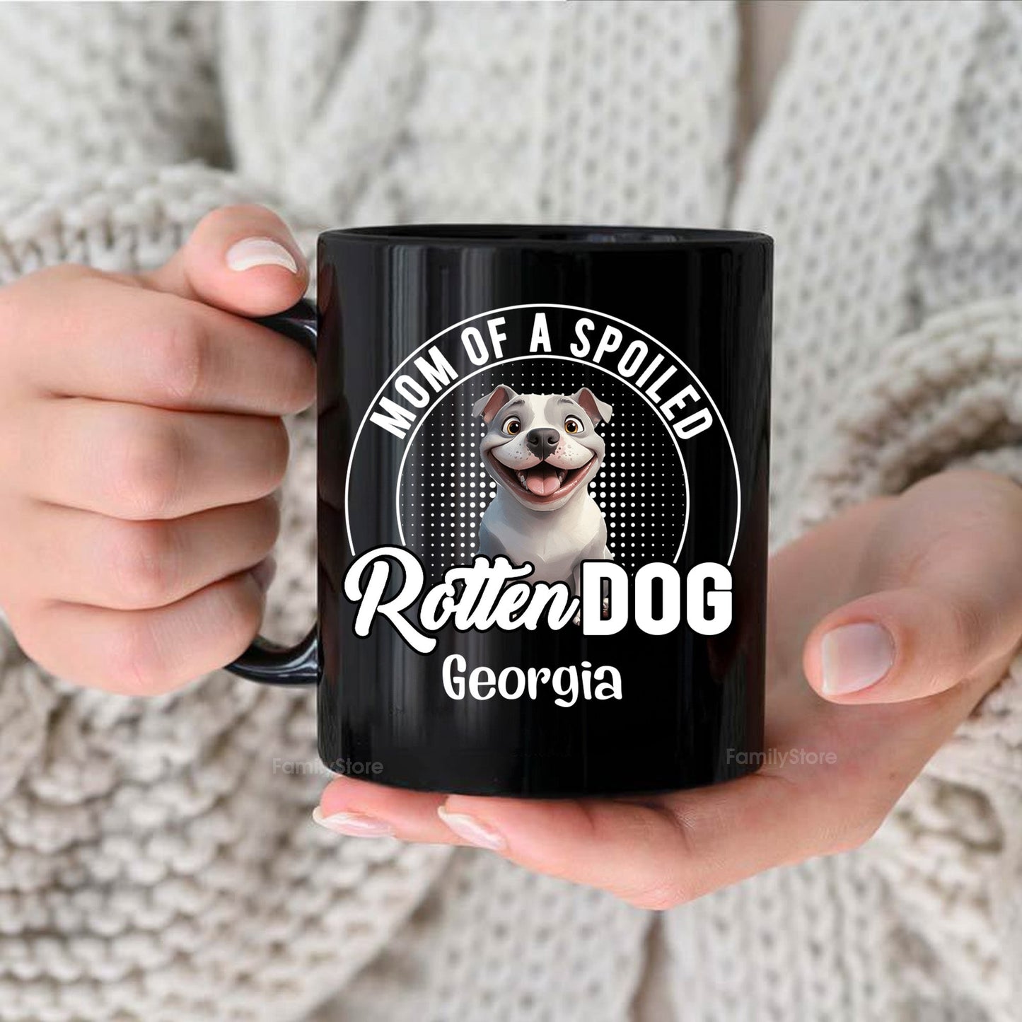 Lovely Spoiled Rotten Dog Chibi Cartoon - Personalized Mug - Gift for Pet Owners, Dog Lovers | CLP15.v3 HH01