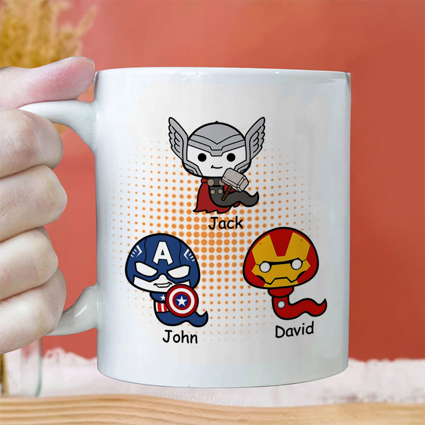 Thanks Dad For Knocking Mom And Creating These Masterpieces - Gift For Father's Day - Personalized Ceramic Mug