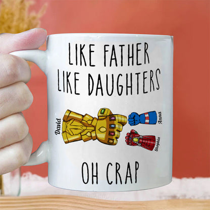Like Father Like Daughter - Gift For Dad - Personalized Ceramic Mug