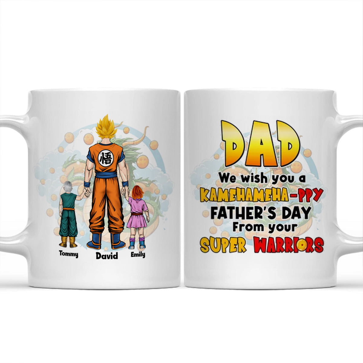 Happy Father's Day From Your Warriors - Gift For Dad - Personalized Ceramic Mug