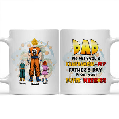 Happy Father's Day From Your Warriors - Gift For Dad - Personalized Ceramic Mug