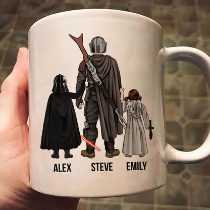 Stwa Galaxy Dad We Are Your Children - Gift For Father's Day - Personalized Ceramic Mug