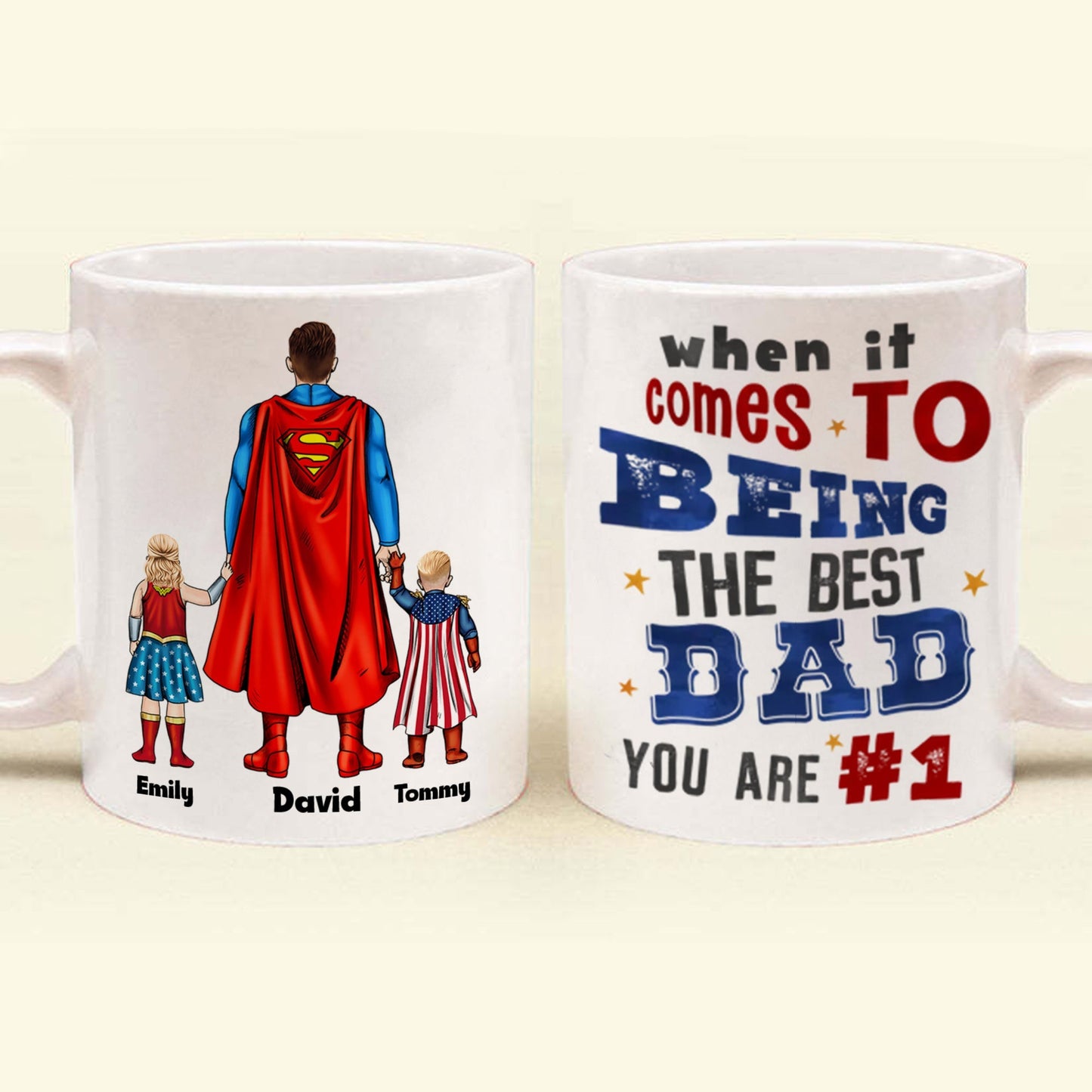 When It Comes To Being A Best Dad - Gift For Father's Day - Personalized Ceramic Mug