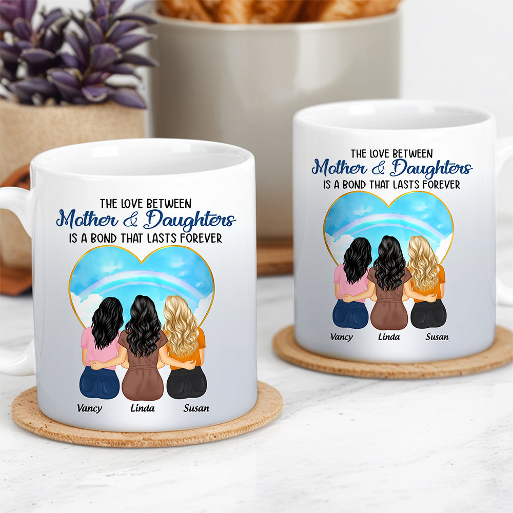 Personalized Mug for Mother and Daughters Heartwarming Family Gift with Custom Names, Great for Mother's Day or Family Gatherings