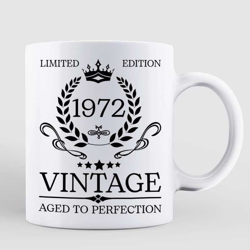 Aged To Perfection Birthday Gift For Him Birth Year Family Gift For Family Personalized Mug