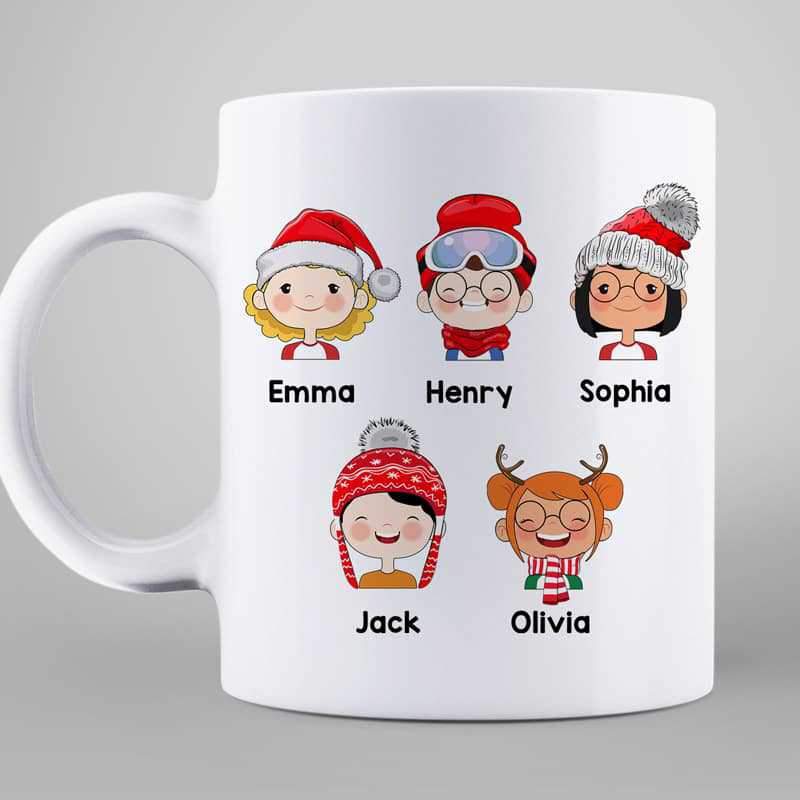 Better With Grandkids Christmas Personalized Coffee Mug