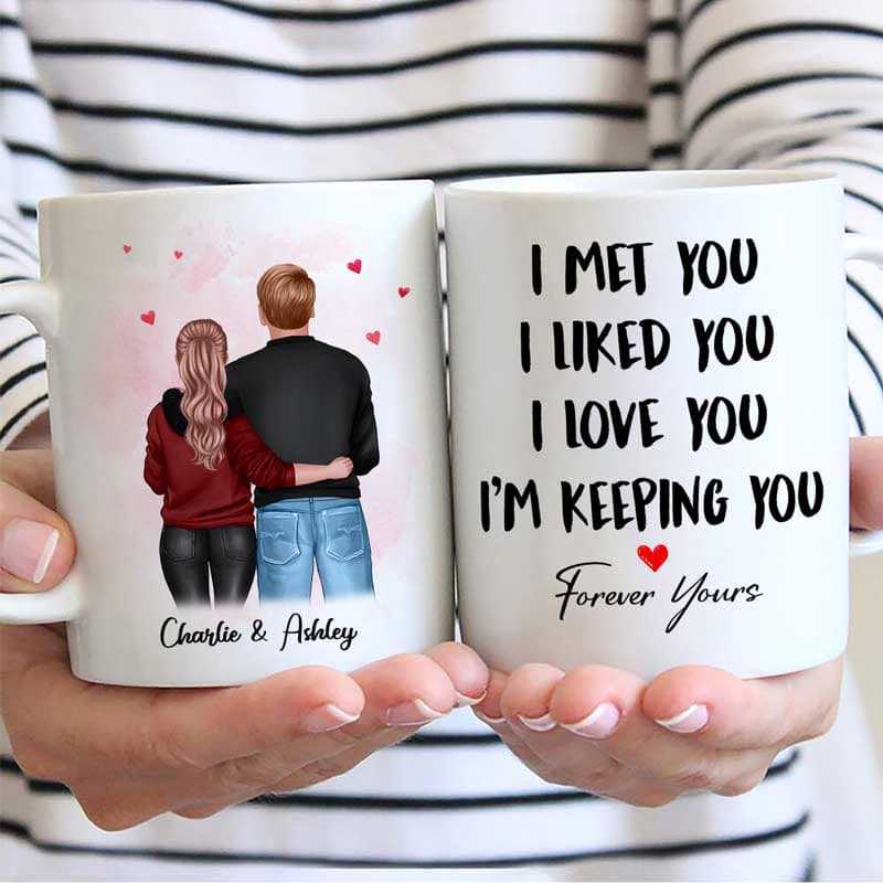 Couple Back View I Met You Gift For Her Gift For Him Couple Personalized Mug