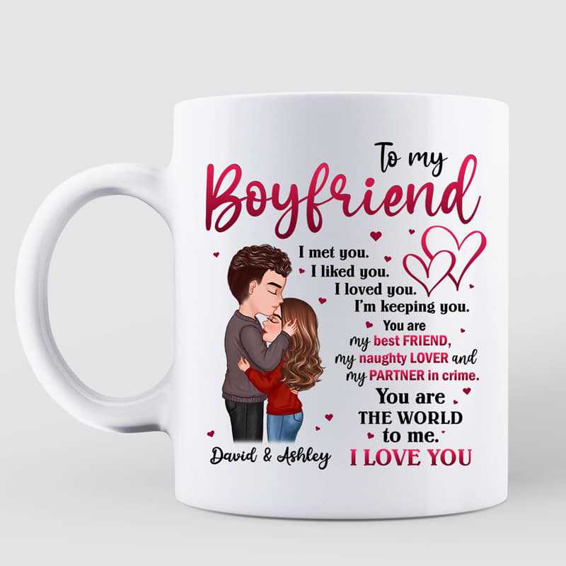 Doll Couple Kissing To My Boyfriend Girlfriend Husband Wife Personalized Mug