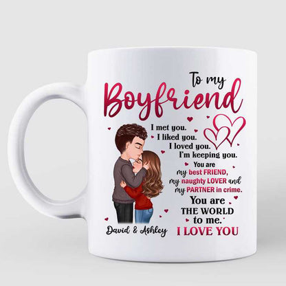 Doll Couple Kissing To My Boyfriend Girlfriend Husband Wife Personalized Mug