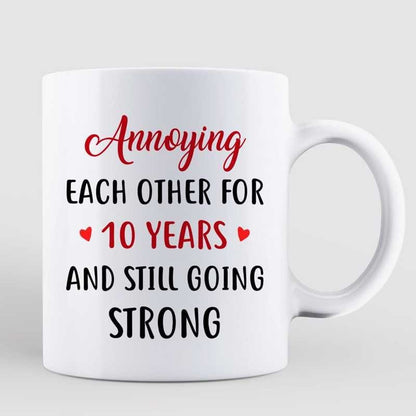 Doll Couple Standing Annoying Each Other Gift Personalized Mug