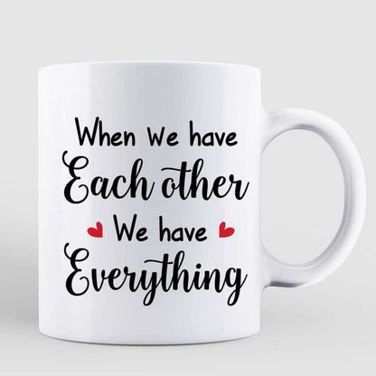 Doll Couple Standing Winter Gift For Him For Her Personalized Mug