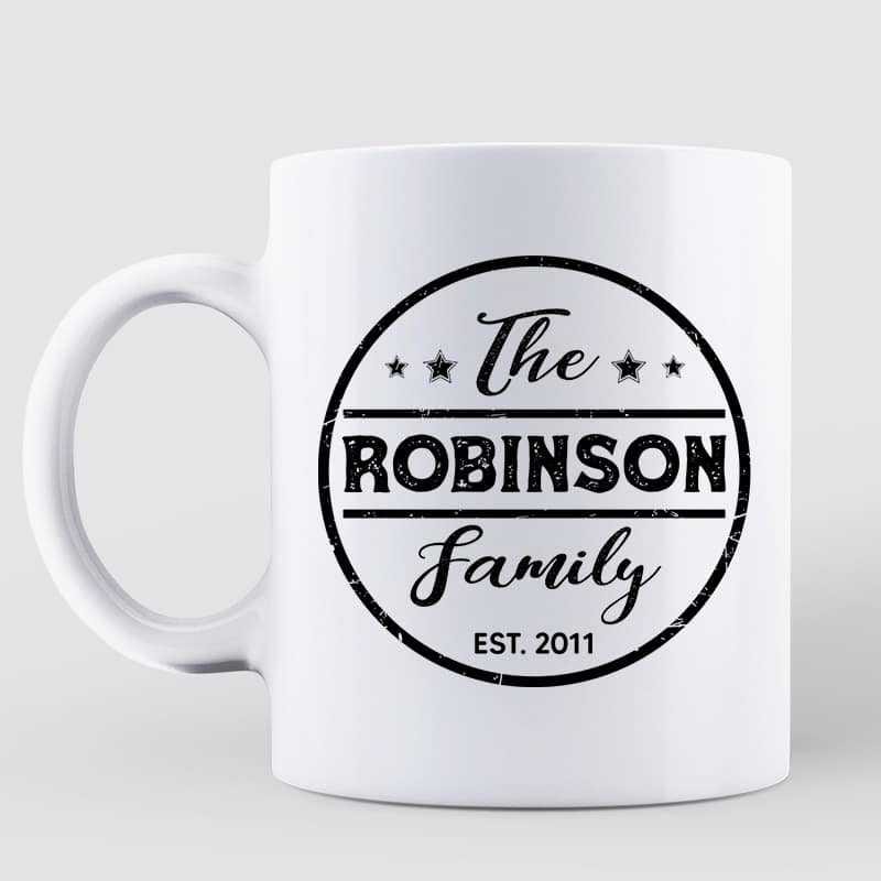 Family Name Personalized Coffee Mug