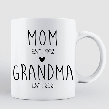 First Time New Grandma Pregnancy Announcement Personalized Mug