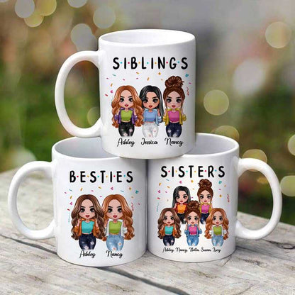 Friends Sisters Besties Cool Doll Personalized Mug