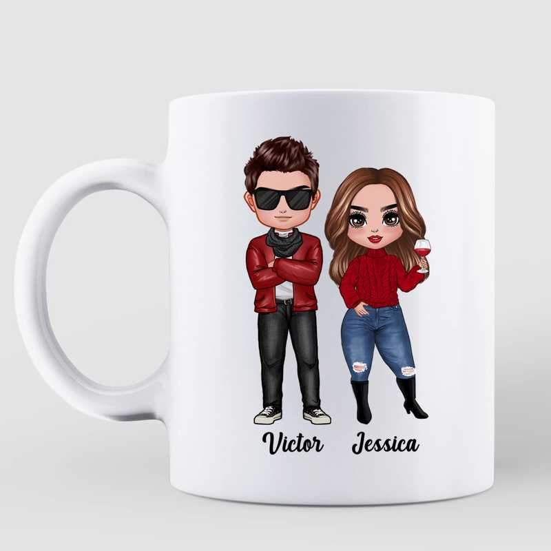 Good Morning Handsome Beautiful Doll Couple Gift For Him For Her Personalized Mug