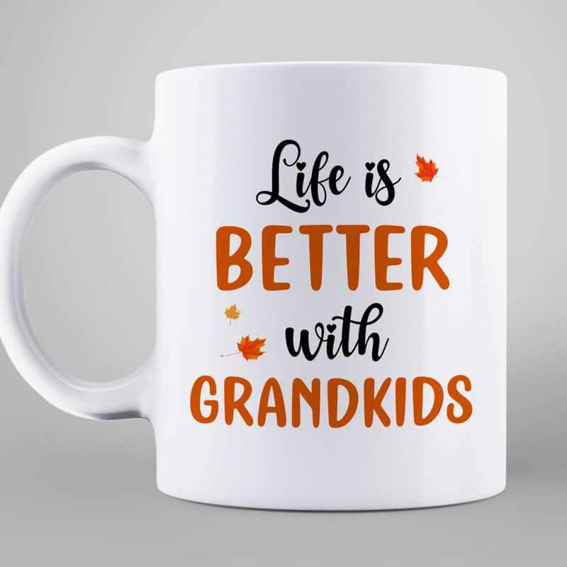Grandma Life Better With Grandkids Gift Personalized Mug