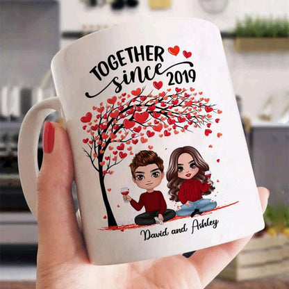 Heart Tree Couple Gift For Him Gift For Her Personalized Mug