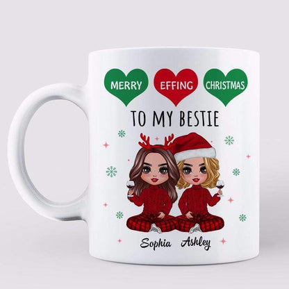 Merry Effing Christmas To My Bestie Personalized Mug